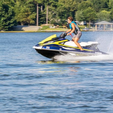 person riding jetski