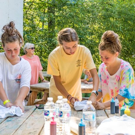 friends doing crafts