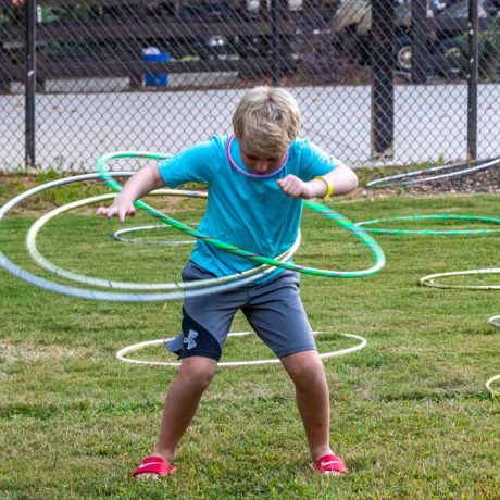 boy hula hooping